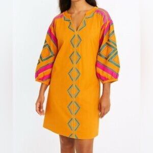 Anthropologie Stasiana Embroidered Tunic Dress